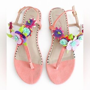 Betsey Johnson Esmee Floral T-Strap Sandals – Size 6